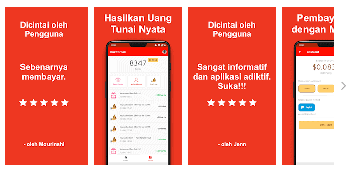 Aplikasi Penghasil Uang BuzzBreak